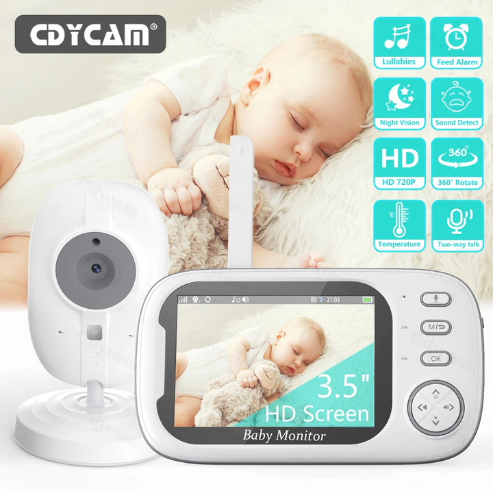 Cdycam New 3.5 inch Wireless Video Baby Monitor Night Vision - 2 Way Audio Talk -  Security Camera