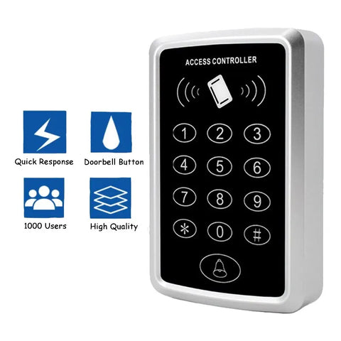 RFID Access Control Keypad EM Card Reader Support 1000 Users - Door Access Control System
