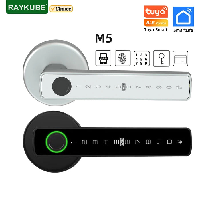 Fingerprint Door Lock Digital Electronic Lock with Password/Key/IC Card/ Smartlife/ Tuya APP Unlock